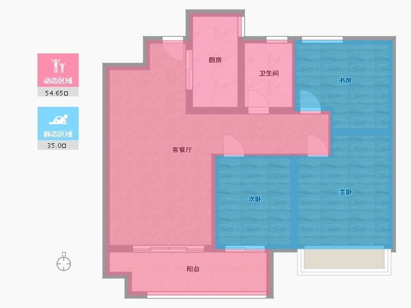 山东省-青岛市-梦想望城-80.00-户型库-动静分区