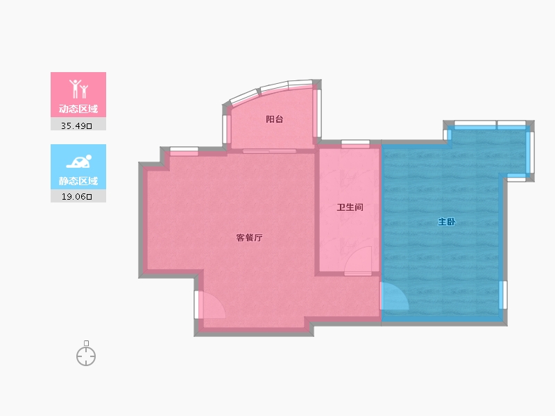 浙江省-杭州市-福雷德广场-53.41-户型库-动静分区