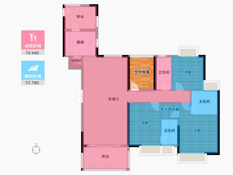 广东省-阳江市-御景豪园-137.60-户型库-动静分区