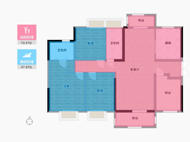 广东省-广州市-麓语熙岸-114.40-户型库-动静分区