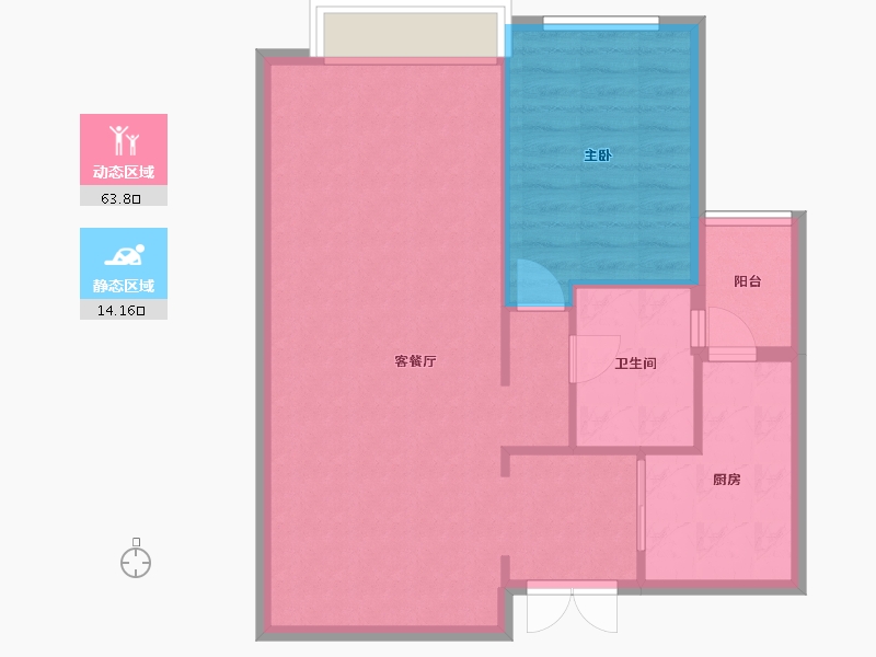 广东省-广州市-粤海壹桂府-71.20-户型库-动静分区