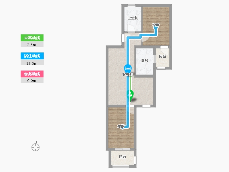 北京-北京市-翠成馨园-57.30-户型库-动静线