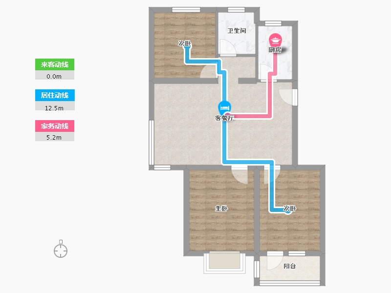 辽宁省-沈阳市-步阳江南壹号-71.20-户型库-动静线