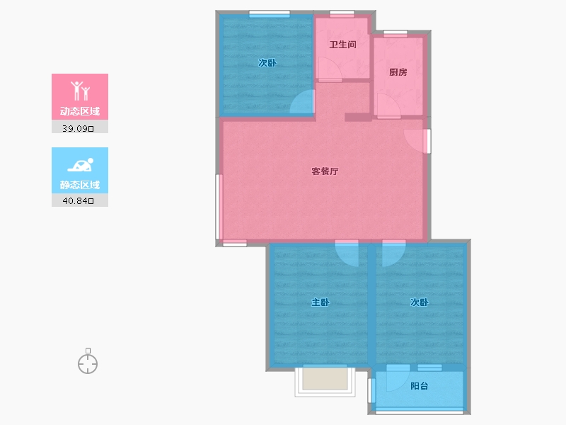 辽宁省-沈阳市-步阳江南壹号-71.20-户型库-动静分区