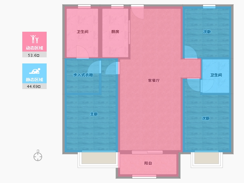 河北省-邢台市-银基悦蓝湾-96.00-户型库-动静分区