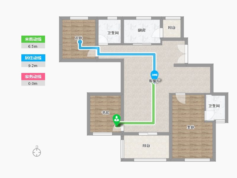 四川省-宜宾市-宜宾金科城-110.00-户型库-动静线