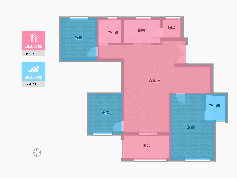 四川省-宜宾市-宜宾金科城-110.00-户型库-动静分区