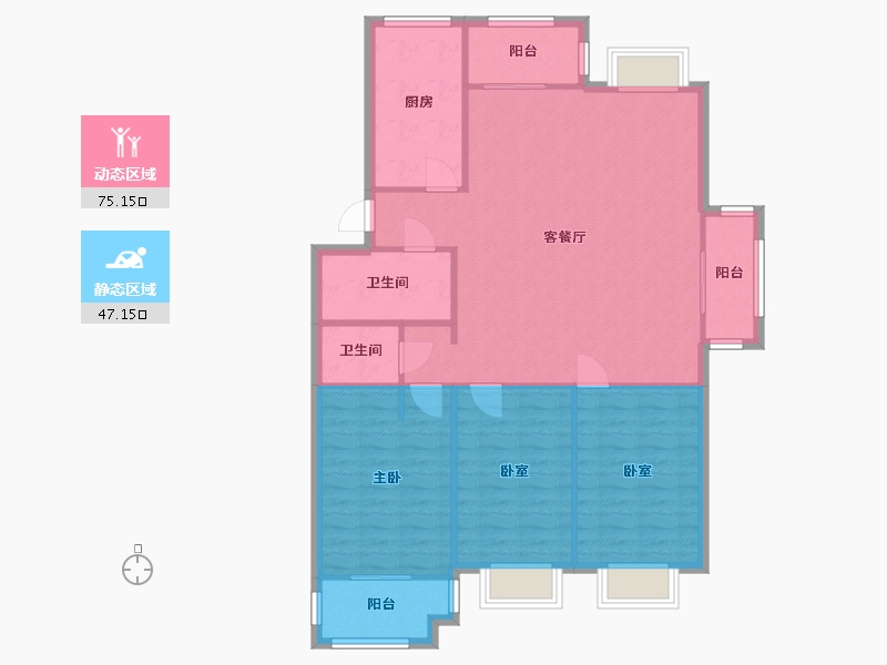 山东省-青岛市-福林苑小区-119.78-户型库-动静分区