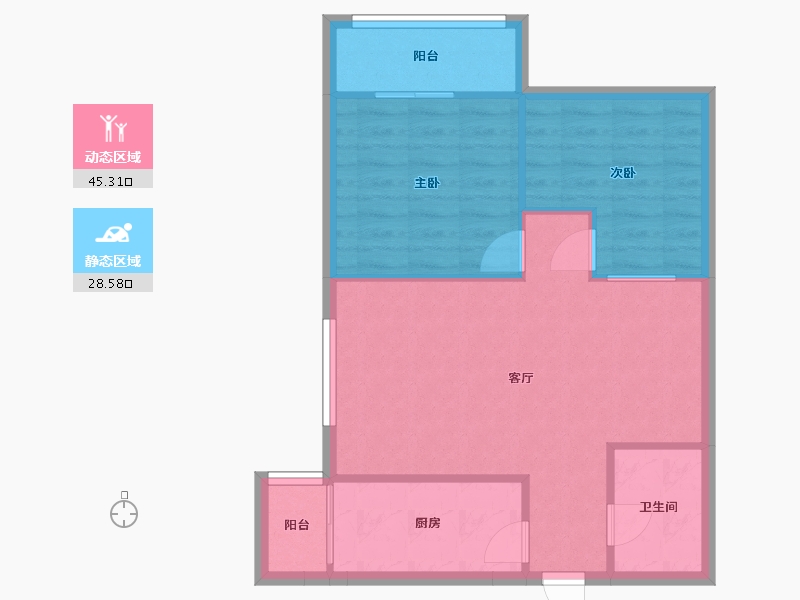 北京-北京市-金家村-1号院-68.00-户型库-动静分区