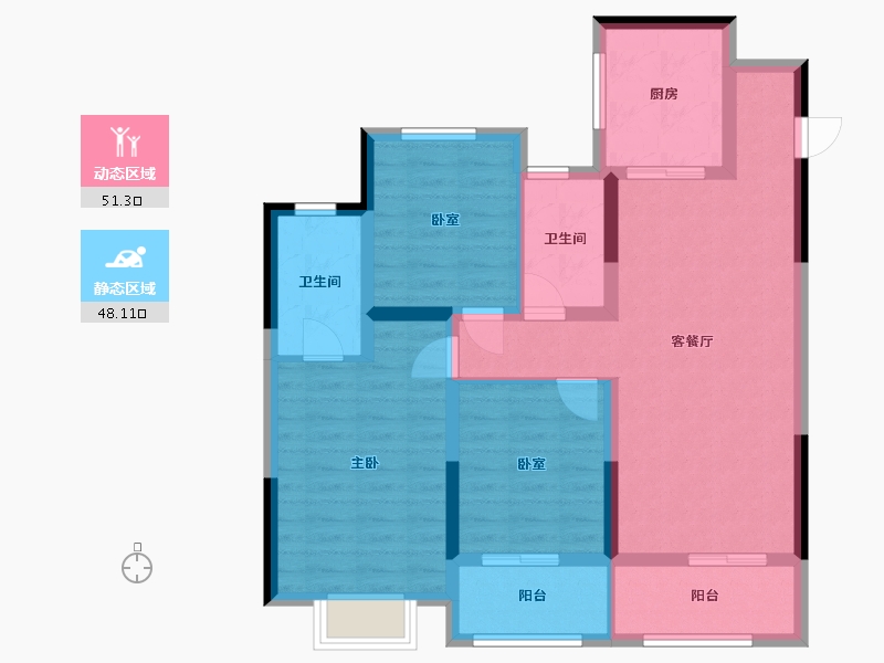 江苏省-扬州市-天赋星辰-92.22-户型库-动静分区