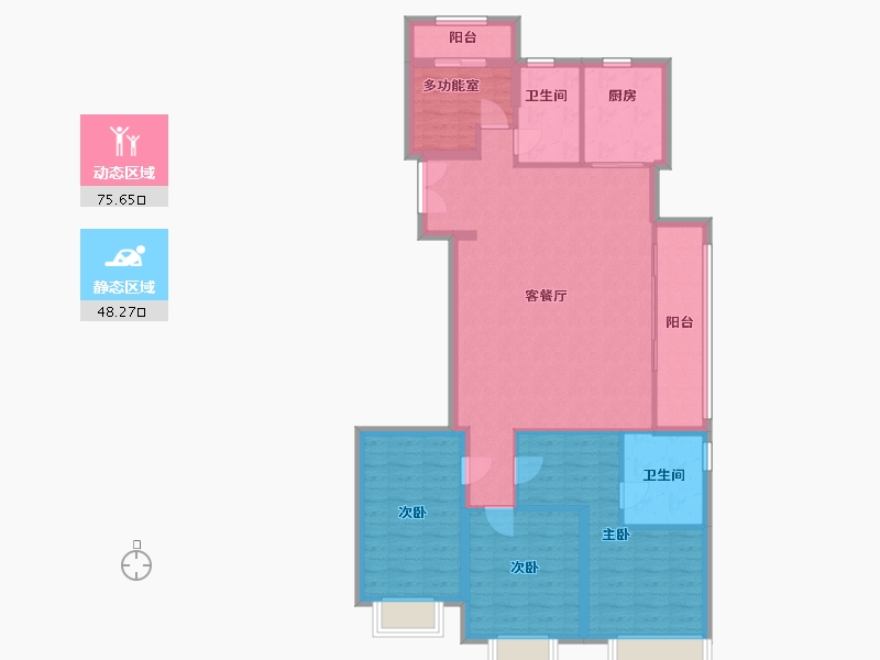 浙江省-台州市-玉澜府-112.00-户型库-动静分区