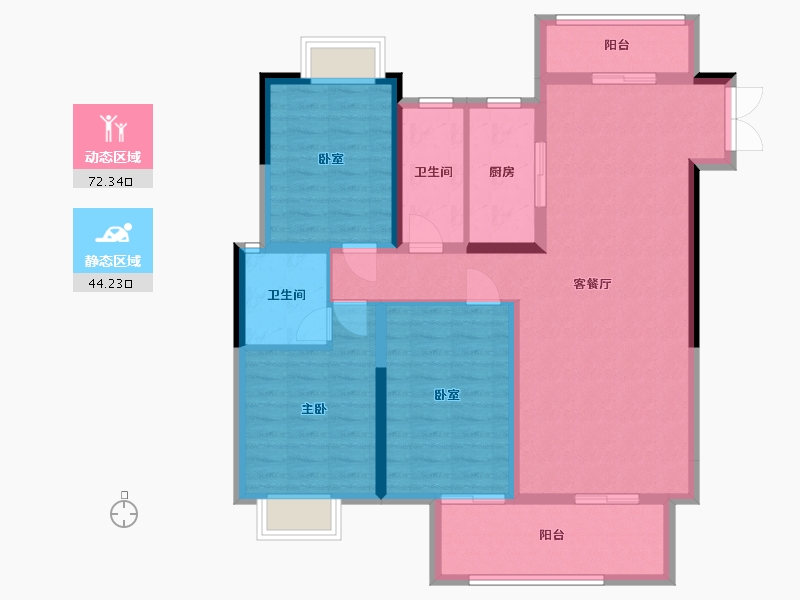 湖北省-黄冈市-广济府-104.61-户型库-动静分区