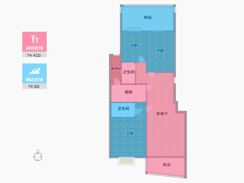 福建省-厦门市-华天花园-二期-139.00-户型库-动静分区