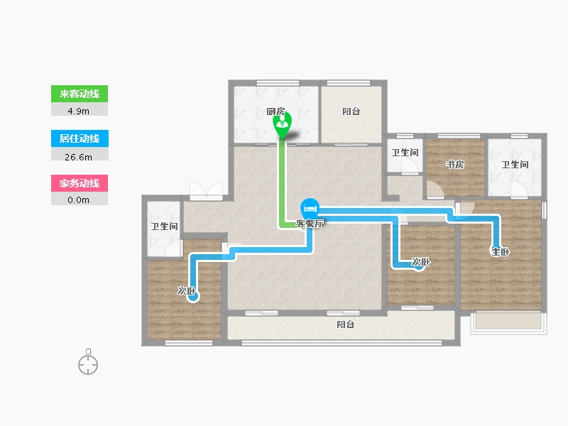 浙江省-嘉兴市-东望隽府-155.20-户型库-动静线