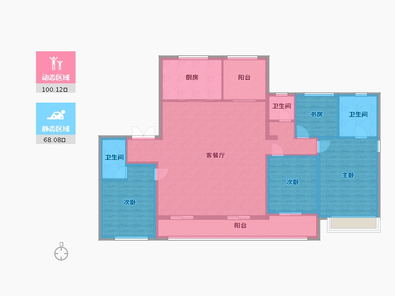 浙江省-嘉兴市-东望隽府-155.20-户型库-动静分区