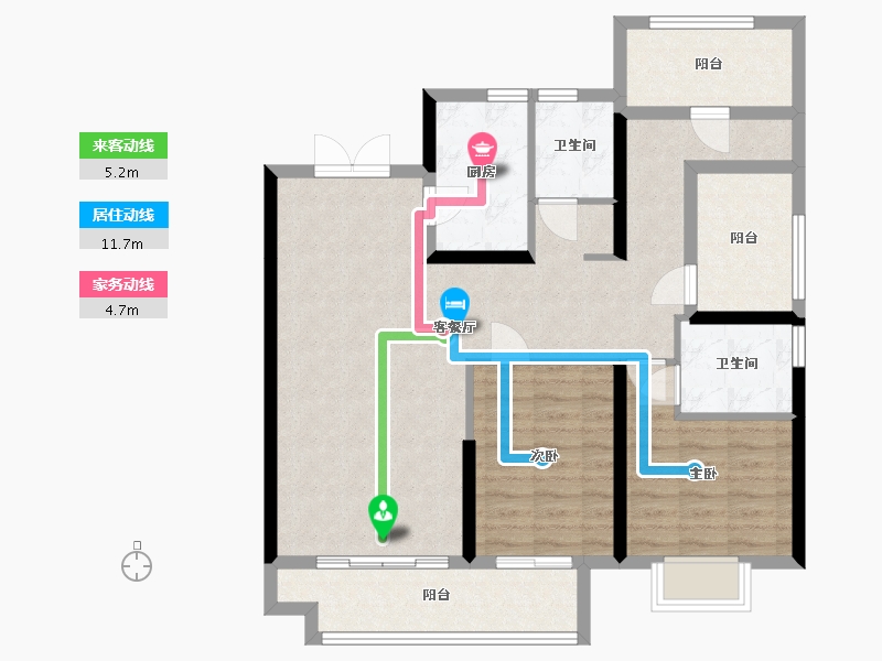 福建省-福州市-阳光城花满墅-110.00-户型库-动静线