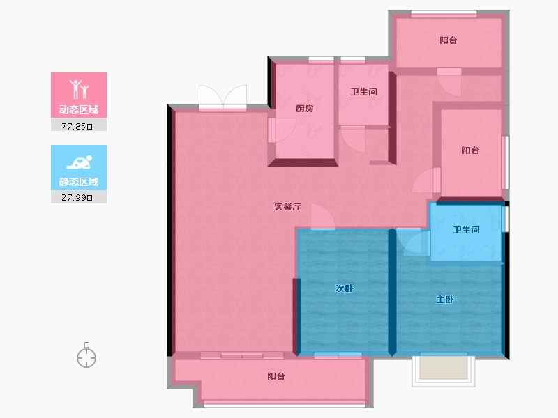 福建省-福州市-阳光城花满墅-110.00-户型库-动静分区