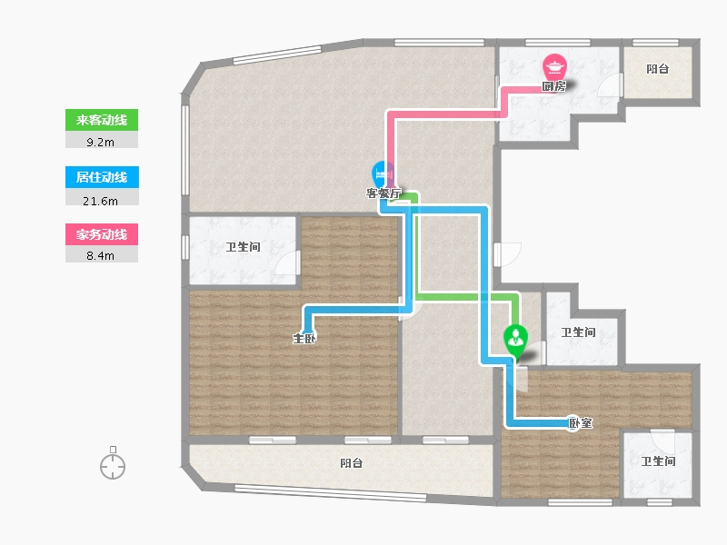 湖南省-长沙市-北辰三角洲-188.00-户型库-动静线