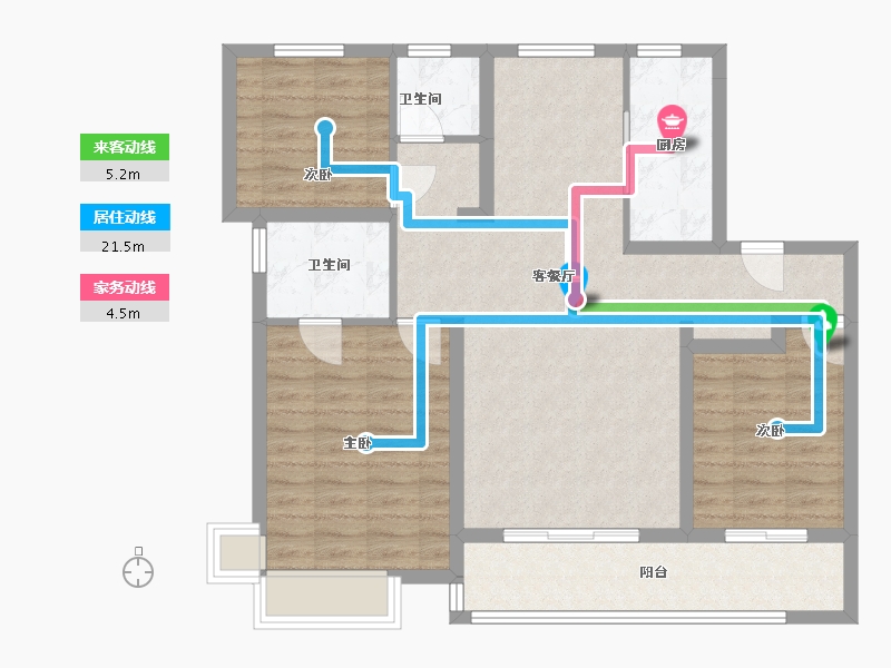 山东省-济南市-远洋潮起东方-104.80-户型库-动静线