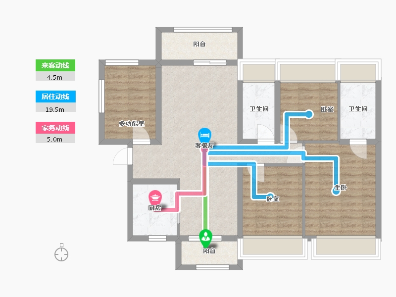 广东省-中山市-中山沙溪龙光玖龙山-90.09-户型库-动静线