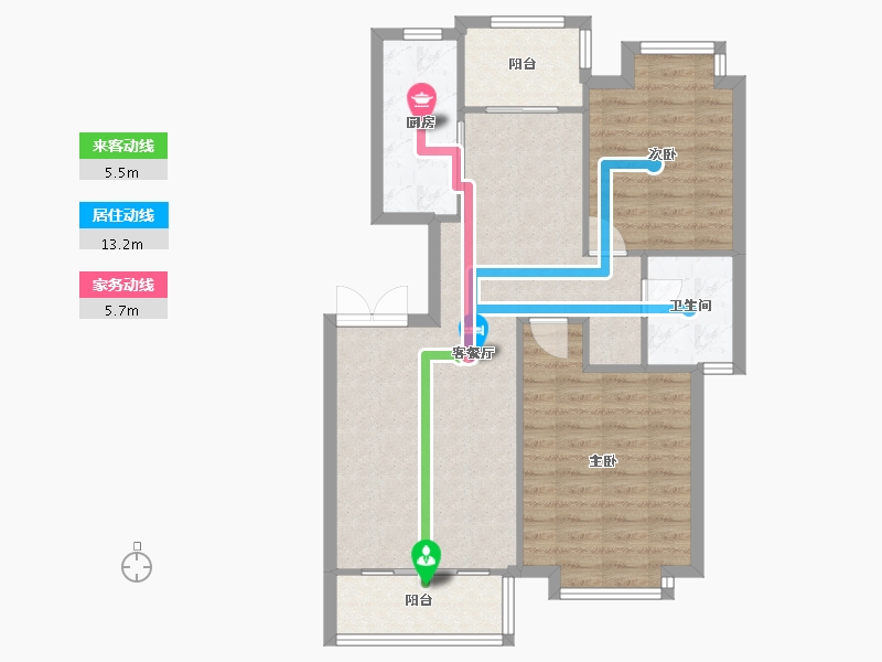 湖北省-武汉市-新华家园悦景居-79.76-户型库-动静线