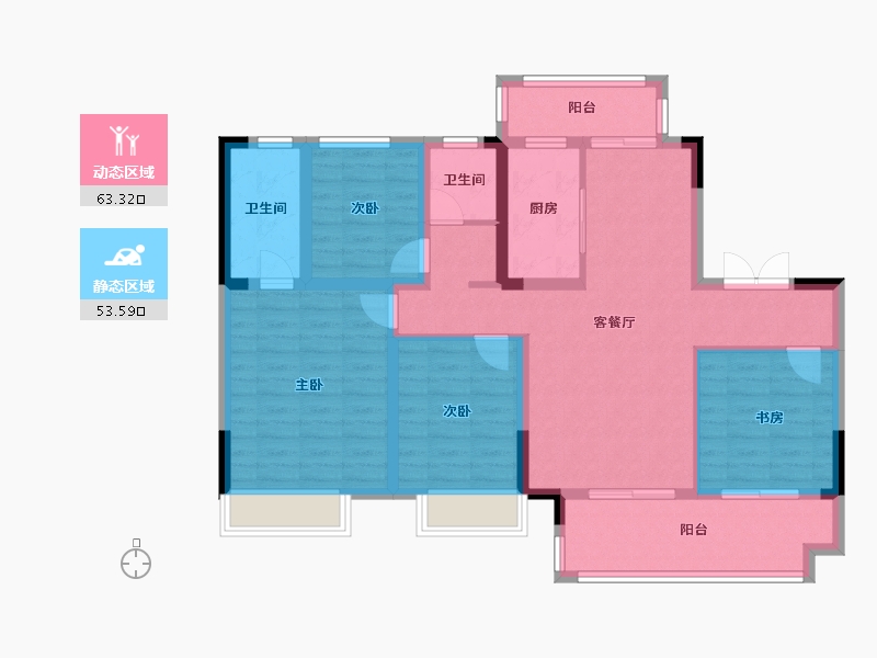 安徽省-滁州市-和顺国樾府-103.93-户型库-动静分区