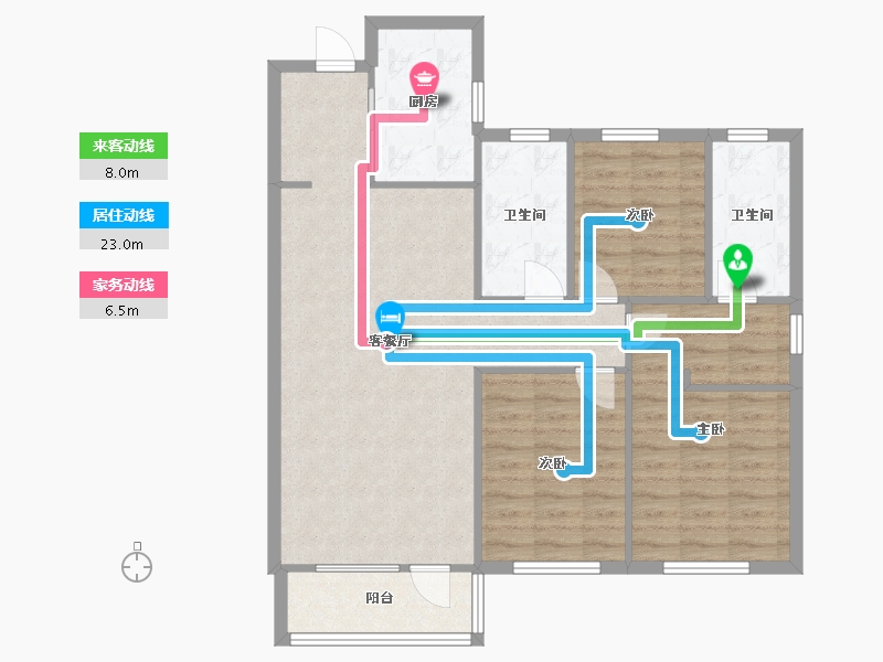 辽宁省-沈阳市-华润昆仑御-100.00-户型库-动静线