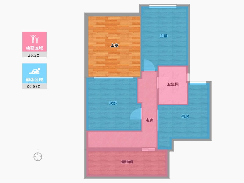 广东省-广州市-粤海壹桂府-71.20-户型库-动静分区