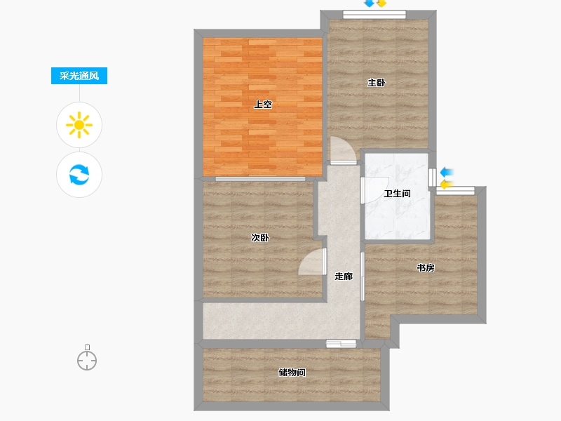 广东省-广州市-粤海壹桂府-71.20-户型库-采光通风