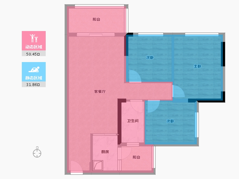 四川省-广元市-和城云著-71.20-户型库-动静分区