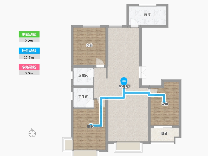 河北省-石家庄市-公园府邸-100.11-户型库-动静线