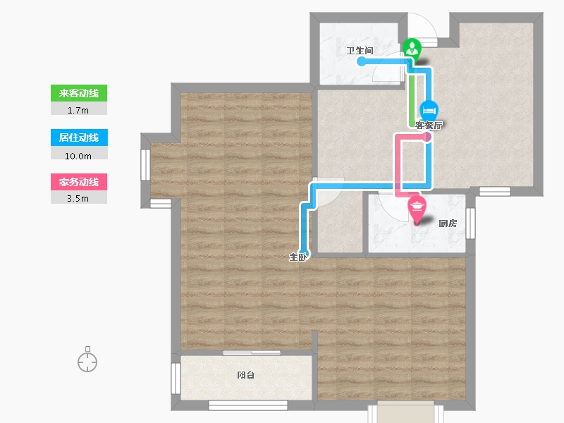 福建省-福州市-螺洲新城-三区-72.00-户型库-动静线