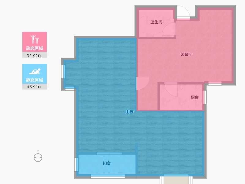 福建省-福州市-螺洲新城-三区-72.00-户型库-动静分区