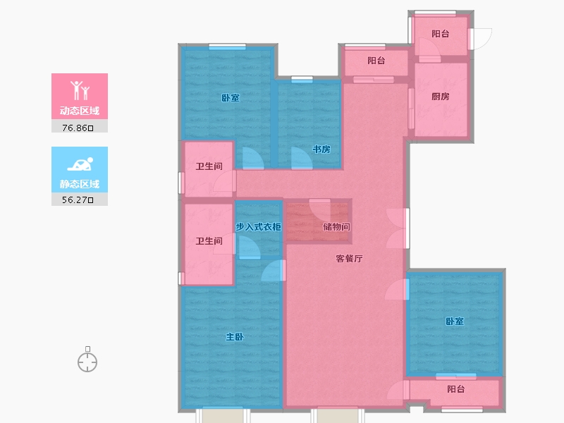 北京-北京市-小汤山-119.87-户型库-动静分区