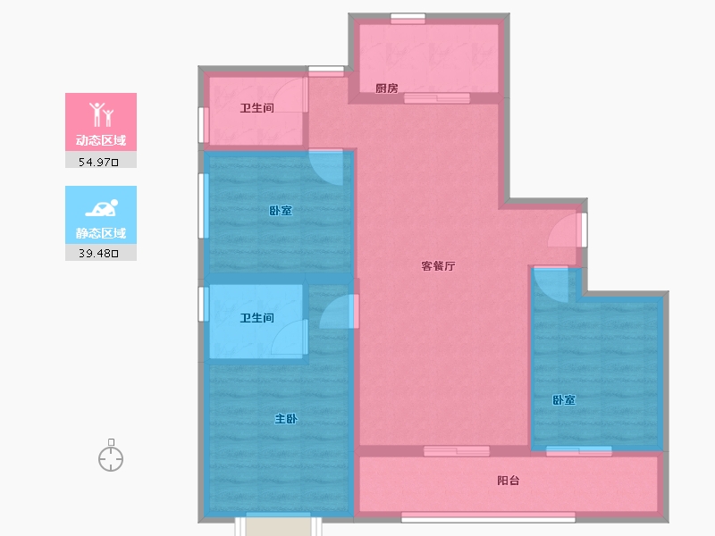 甘肃省-天水市-佳朗园-106.19-户型库-动静分区