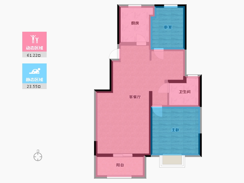 江苏省-宿迁市-海峰博士苑-75.00-户型库-动静分区