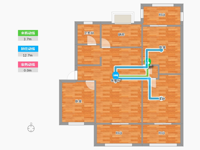 四川省-成都市-成都理工大学南校区-职工住宅小区-92.00-户型库-动静线