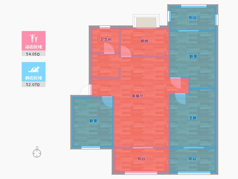 四川省-成都市-成都理工大学南校区-职工住宅小区-92.00-户型库-动静分区