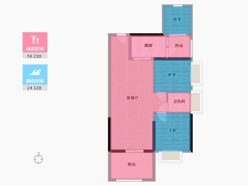 广东省-湛江市-东新高地-68.80-户型库-动静分区