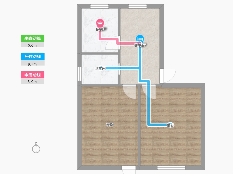 浙江省-宁波市-柳西小区-48.02-户型库-动静线