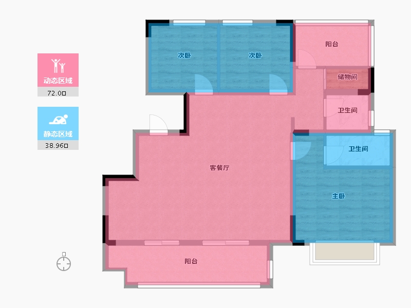 安徽省-合肥市-力高君逸府-100.00-户型库-动静分区