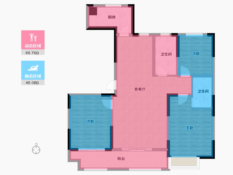 山东省-淄博市-源泰景城锦园-100.48-户型库-动静分区