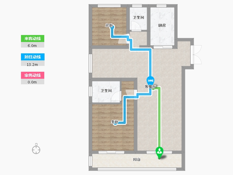 陕西省-渭南市-中创天曜-86.40-户型库-动静线