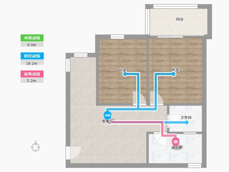 四川省-成都市-芳草东街1号院-55.00-户型库-动静线