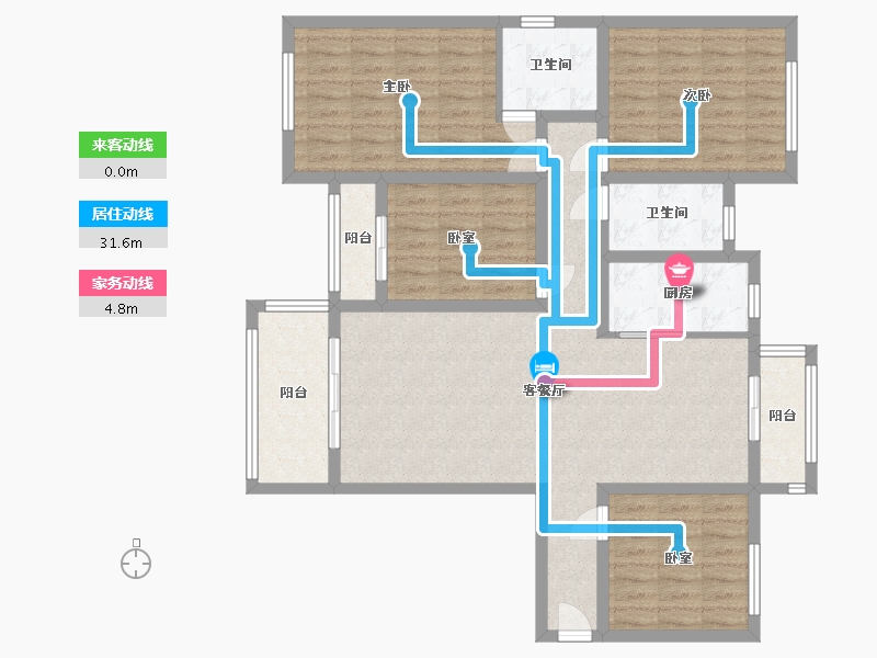 江西省-赣州市-碧水蓝天C区-113.60-户型库-动静线