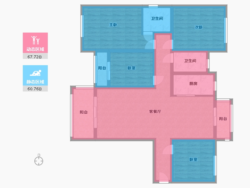 江西省-赣州市-碧水蓝天C区-113.60-户型库-动静分区