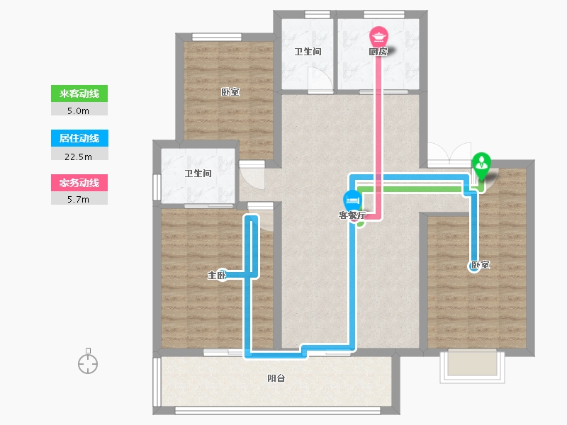 陕西省-商洛市-丹江铭典二期-108.80-户型库-动静线