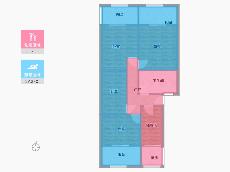 四川省-成都市-瑞西小区-73.03-户型库-动静分区