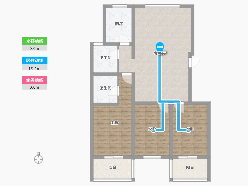 山西省-吕梁市-瑞华苑-93.00-户型库-动静线