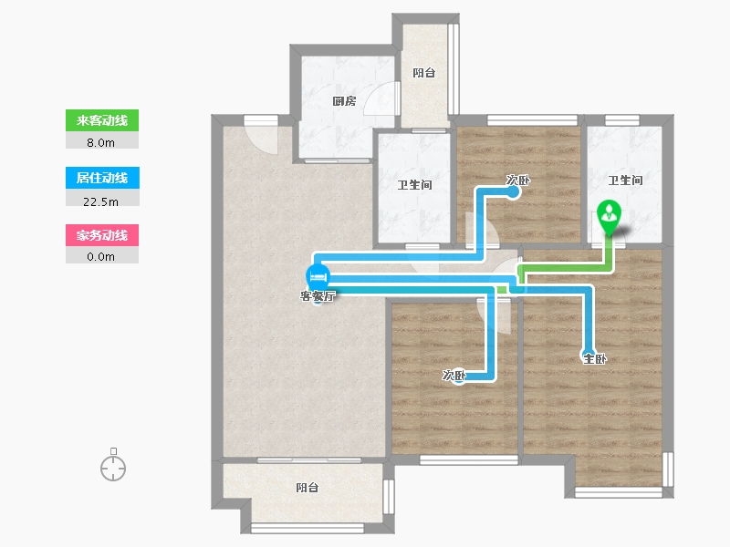 贵州省-贵阳市-华润国际社区-D区-82.62-户型库-动静线